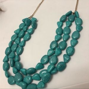 Turquoise 3-Strand Statement Necklace
